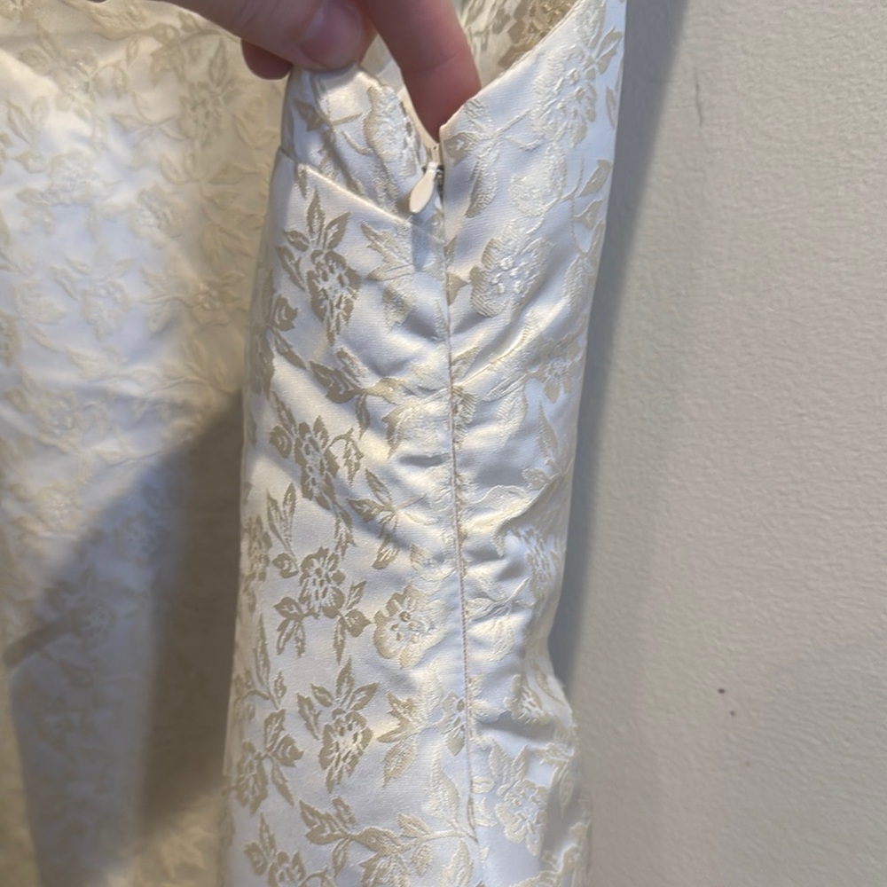 NWOT Satin Free People Blake Mini Shift‎ Dress XS White With Bow Details - Picture 4 of 10
